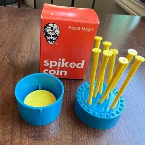 Vintage royal magic spiked coin magic trick